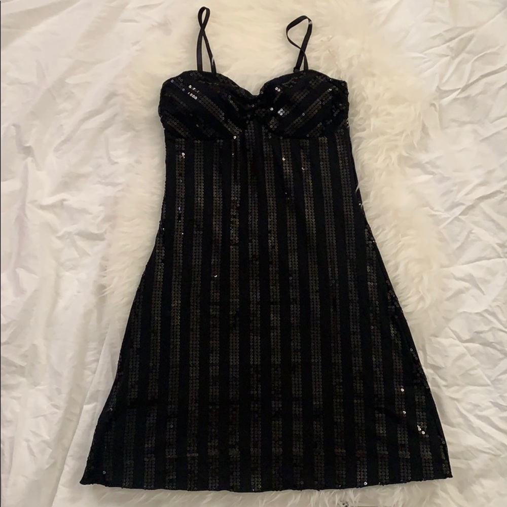 Black Sequins Dress